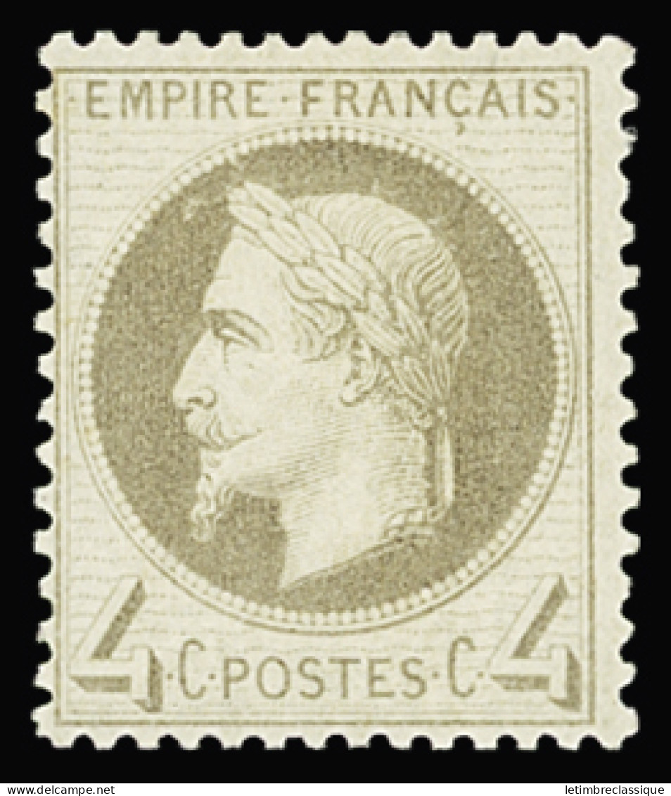 * N°27B 4c Gris, Neuf *, TB - 1863-1870 Napoléon III Lauré