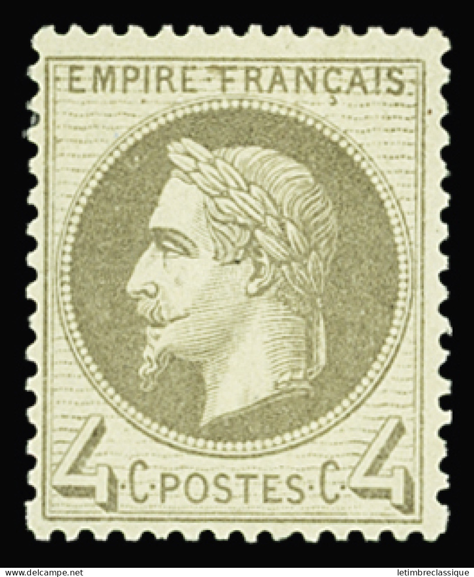 * N°27Bb 4c. Gris Jaunâtre, Neuf Quasi **, TB - 1863-1870 Napoleon III Gelauwerd