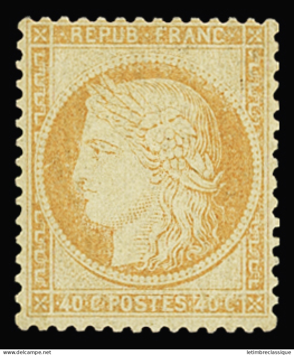 * N°38b 40c. Orange Clair, Neuf Quasi **, TB. Signé Scheller - 1870 Beleg Van Parijs