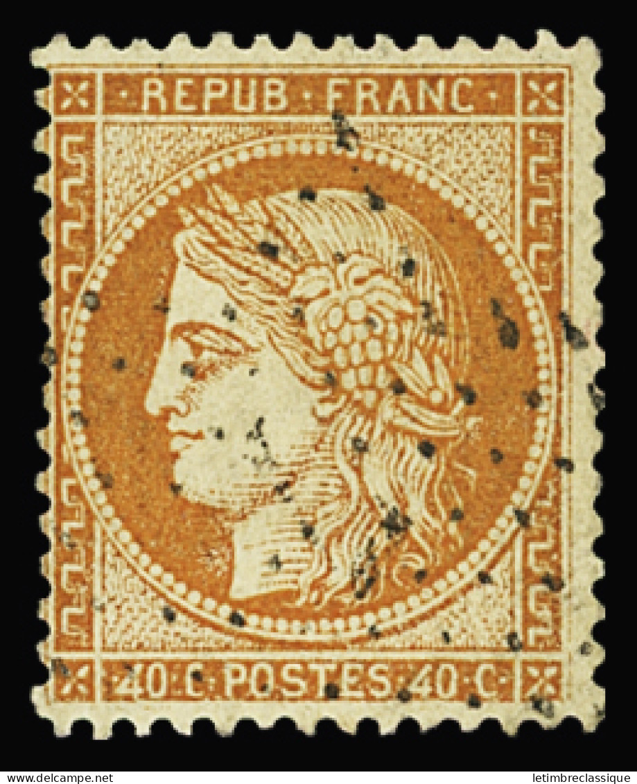 Obl N°38d 40c. Orange, Variété 4 Retouché, Obl. étoile N°7, TB. Signé A.Brun - 1870 Siège De Paris