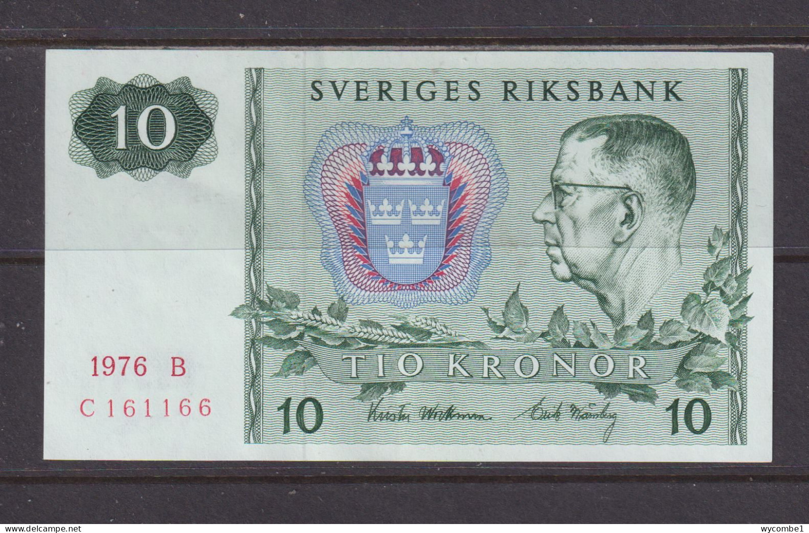 SWEDEN - 1976 10 Kronor AUNC/XF Banknote As Scans - Suecia