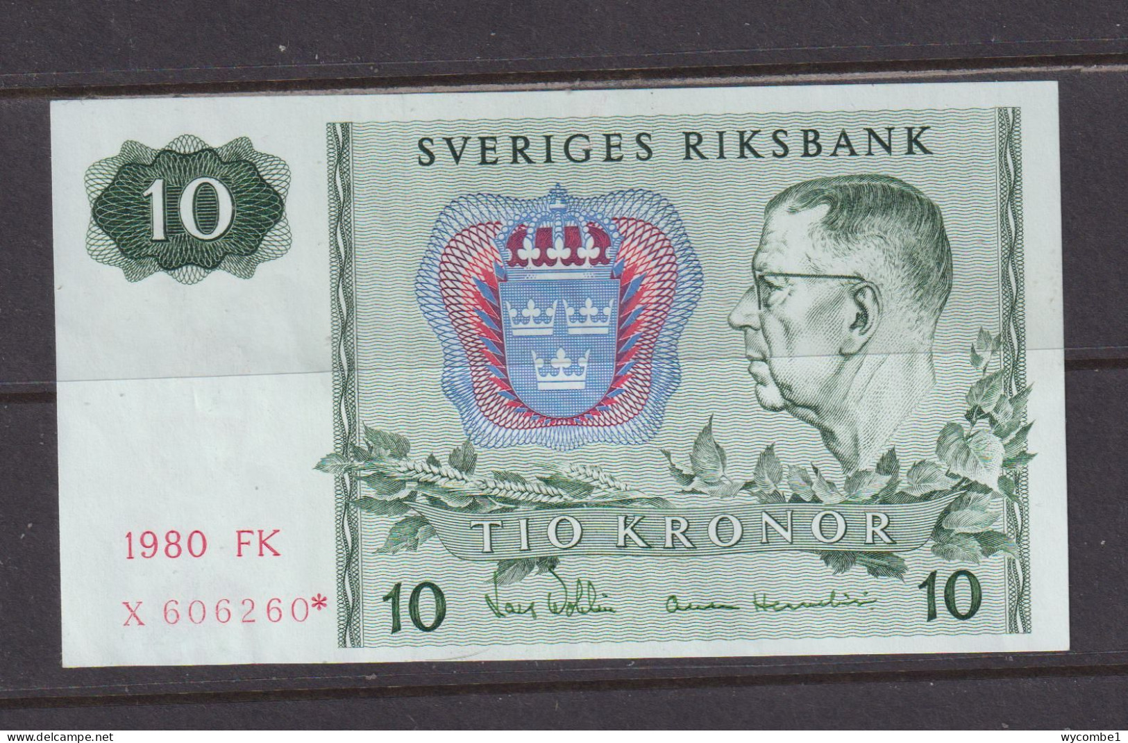 SWEDEN - 1980 10 Kronor (* Replacement) AUNC/XF Banknote As Scans - Sweden