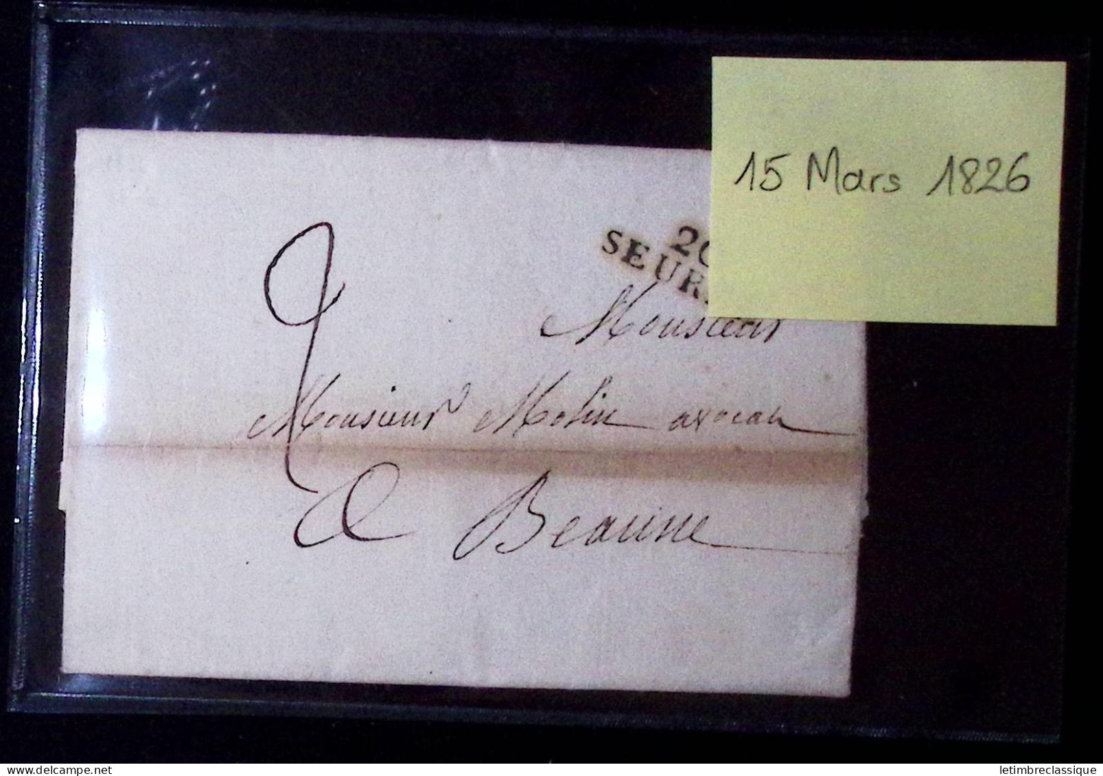 Lettre COTE D'OR : 52 Lettres Dont N°1 10c Bistre-jaune, OBL Grille + Cursive "20 Aisey Sur Seine" (faible) + T15 "Chati - 1849-1876: Période Classique