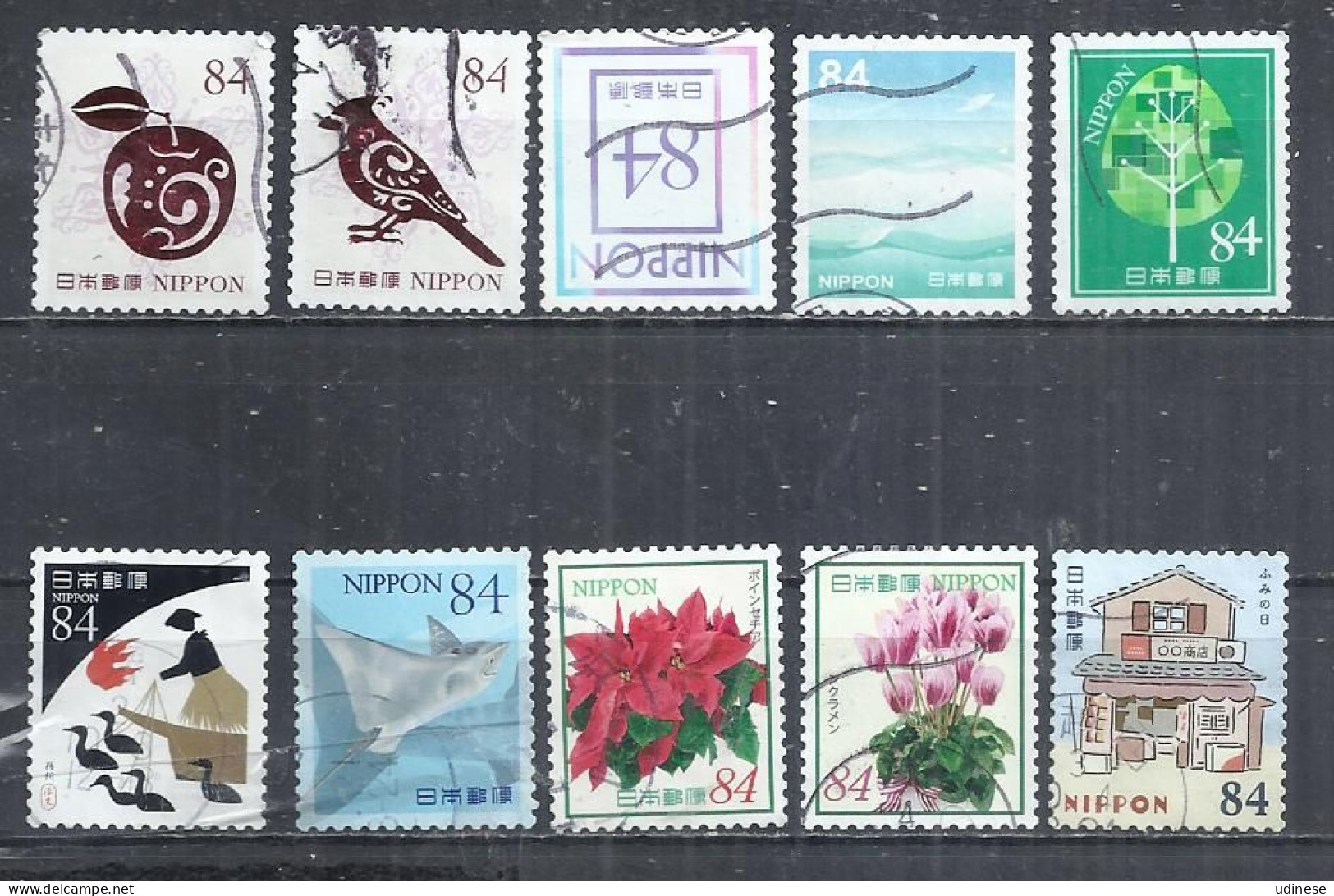 TEN AT A TIME - JAPAN 2020 - LOT OF 10 DIFFERENT - USED OBLITERE GESTEMPELT USADO - Used Stamps