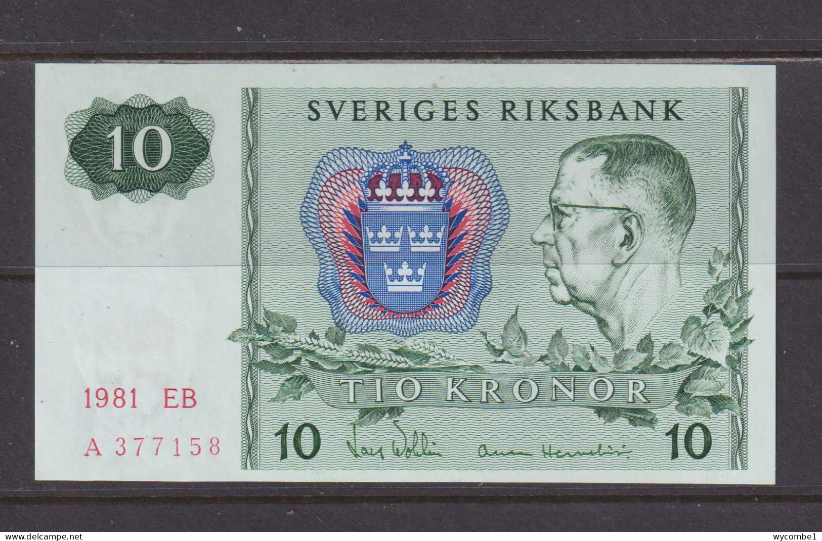 SWEDEN - 1981 10 Kronor AUNC/XF Banknote As Scans - Suède