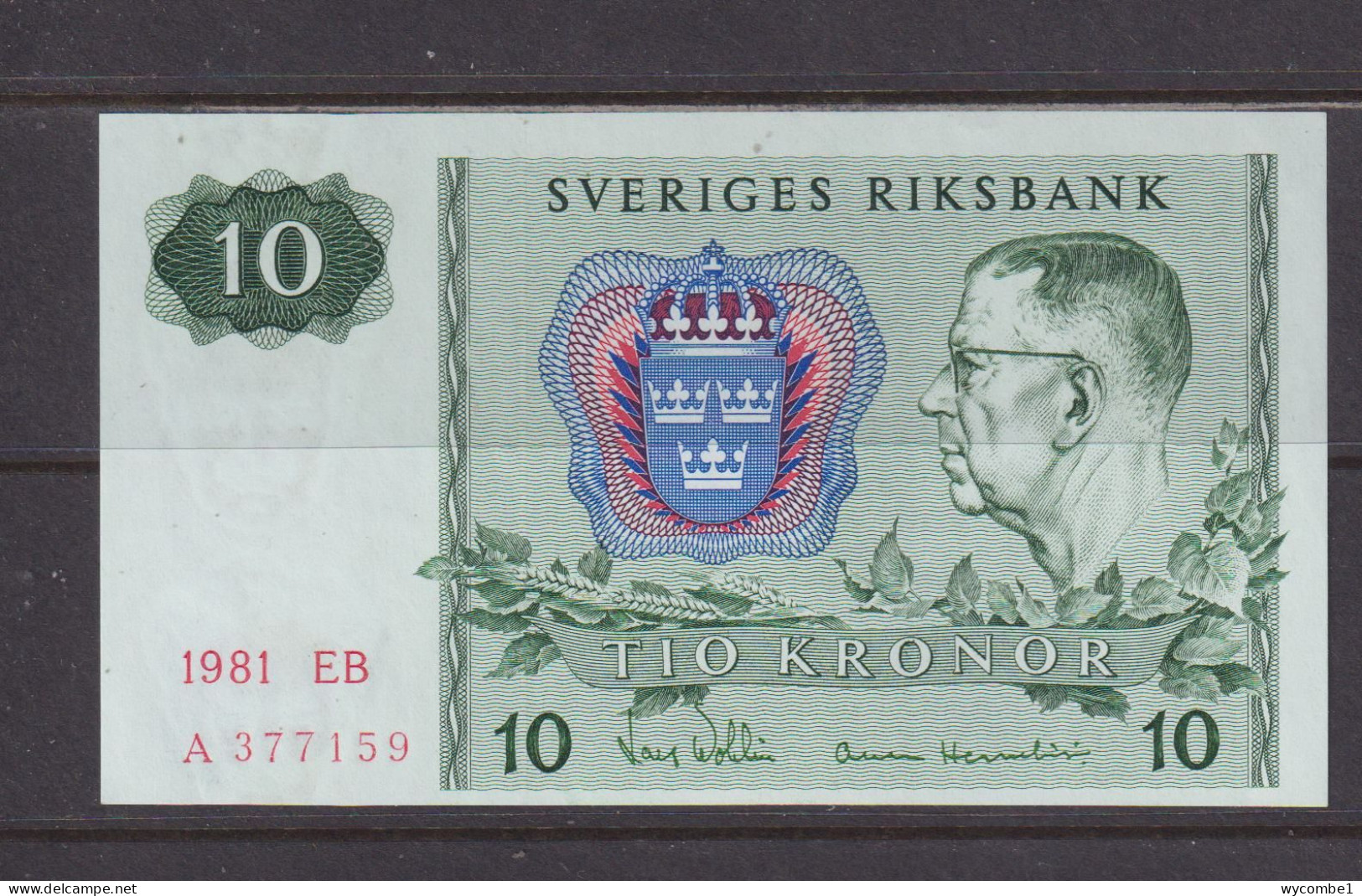 SWEDEN - 1981 10 Kronor AUNC/XF Banknote As Scans - Suède