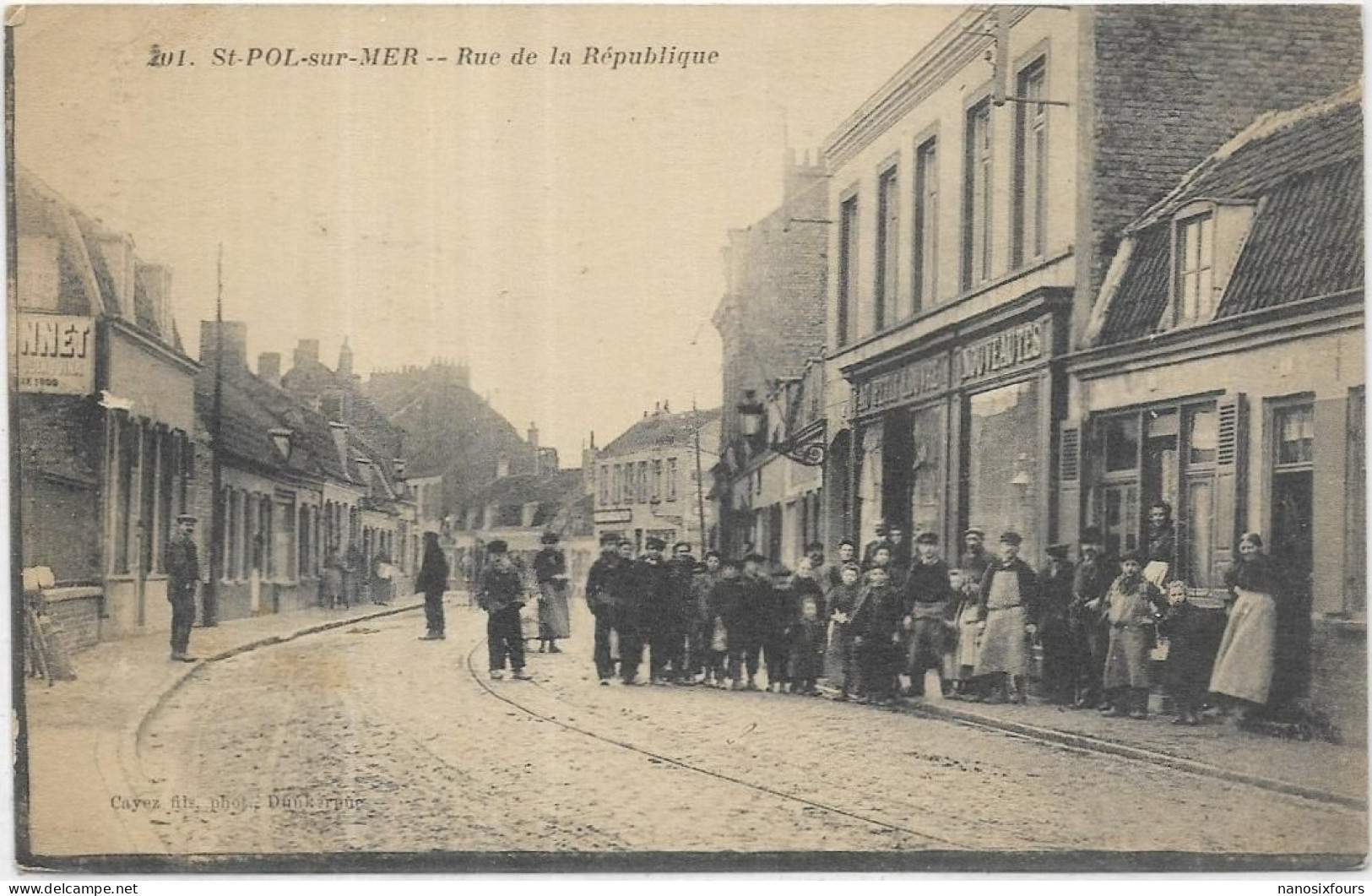 D 59 ST PAUL SUR MER.  RUE DE LA REPUBLIQUE  CARTE ECRITE - Saint Pol Sur Mer