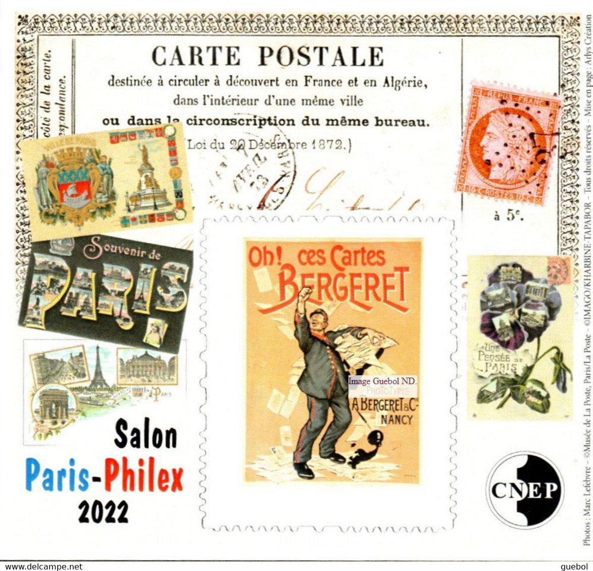 CNEP Le N°  89 A De 2022 - Bloc Non Dentelé - Salon De Printemps, La Carte Postale - CNEP