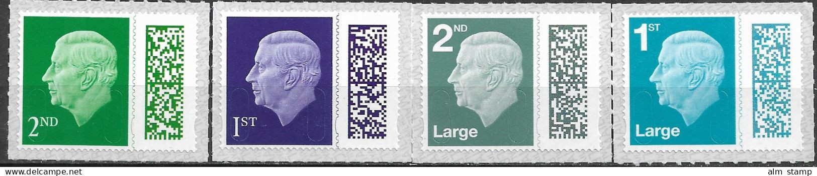 2023 Großbritannien Mi.5167-71 **MNH   King Charles - Unused Stamps