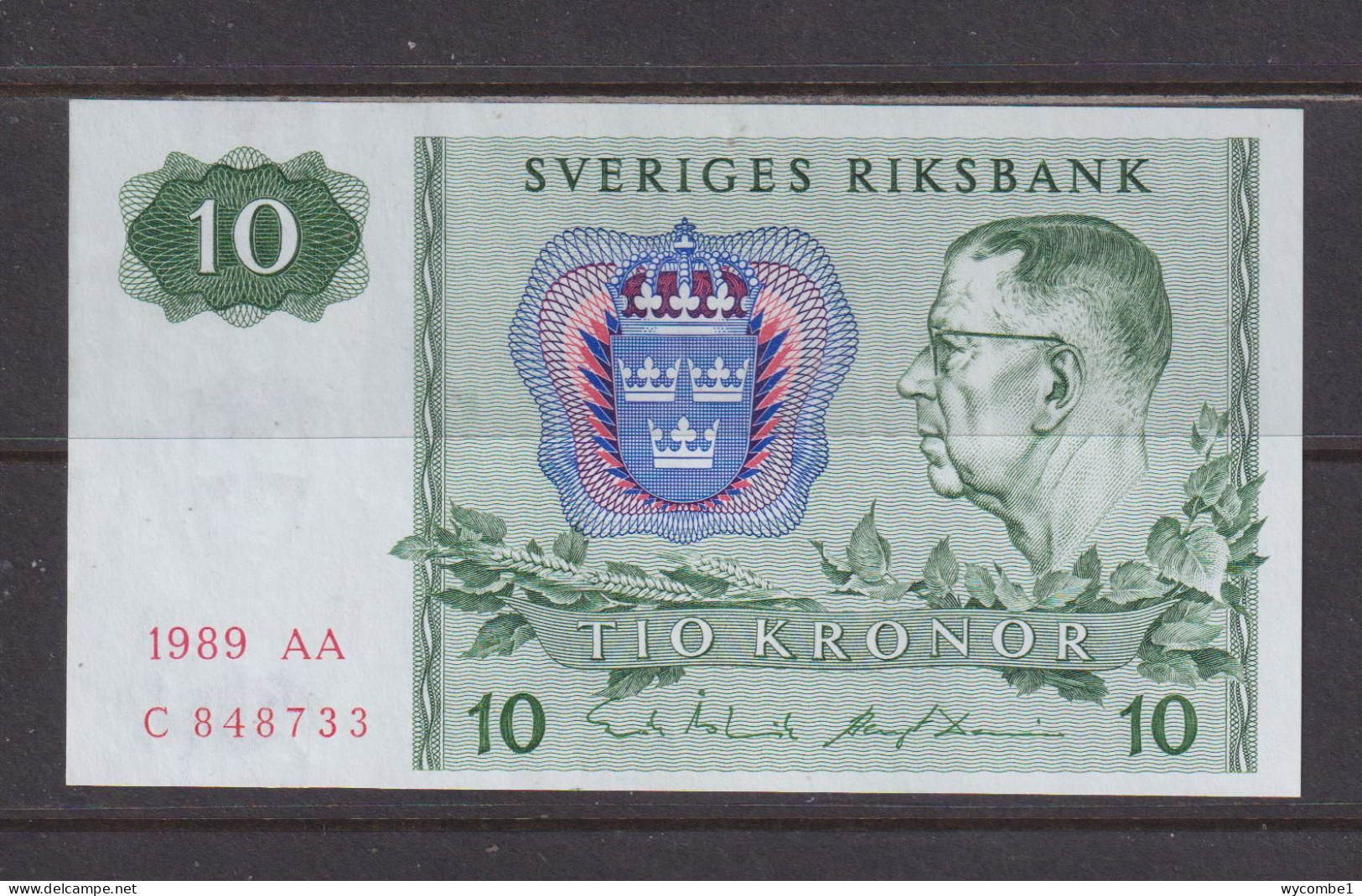SWEDEN - 1989 10 Kronor UNC/aUNC Banknote As Scans - Sweden