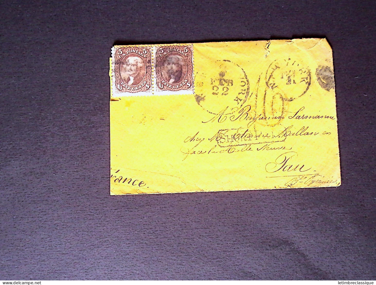 Lettre 1865-1969, Lot Of 18 Covers And Cards From All Periods, Noted Several Mixed Frankings Such A The Canal Zone, Also - Andere & Zonder Classificatie