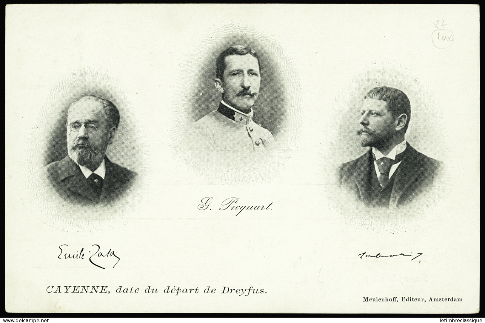 Lettre Italie N°58 Sur Bande De Journal Adressée Au Capitaine Alfred Dreyfus à La Prison De Rennes Avec Cachet Bleu De C - Ohne Zuordnung