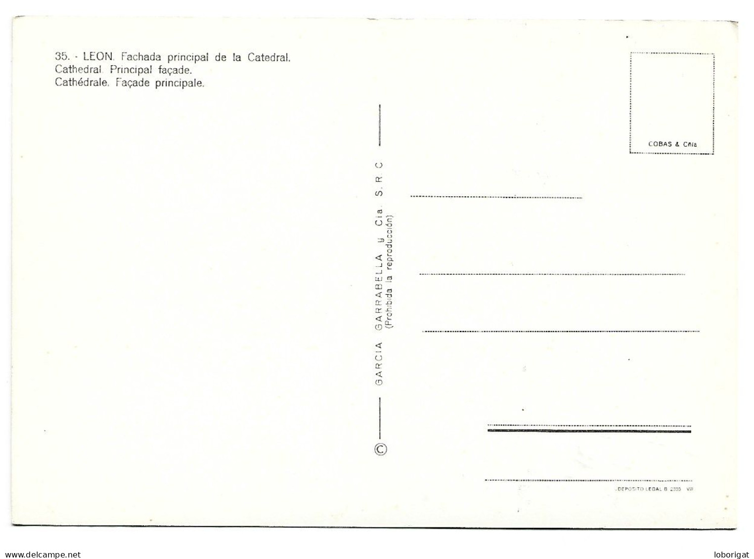 FACHADA PRICIPAL DE LA CATEDRAL / FAÇADE DE LA CATHEDRALE / FRONT OF THE CATHEDRAL.- LEON.- ( ESPAÑA). - León