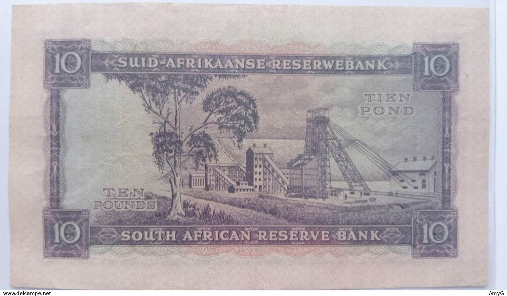 1958 South Africa 10 Pound Note ( EF ) - Sudafrica