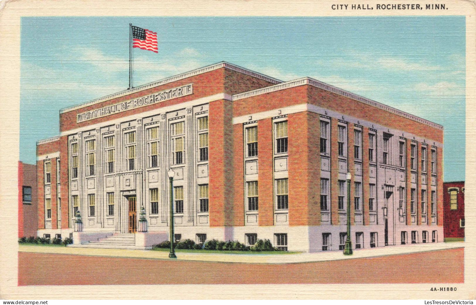 ETATS UNIS - Minnesota - City Hall - Rochester - Colorisé - Carte Postale Ancienne - Rochester