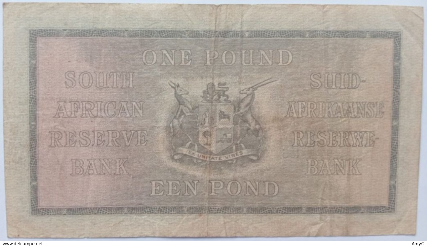 1946 South Africa 1 Pound Note ( VF ) - Sudafrica