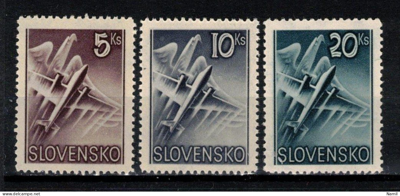 Slovaquie 1940 Mi 76-8 (Yv PA 7-9), (MNH)** - Unused Stamps