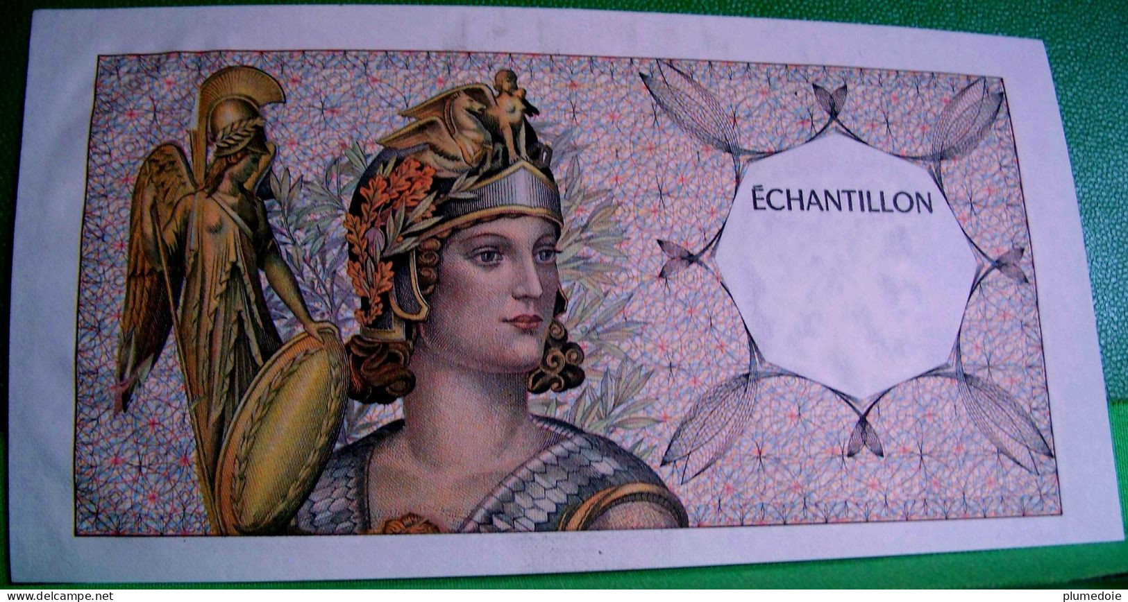 ECHANTILLON 100 Francs Delacroix Type Athéna à Gauche, Lettres Noires FILIGRANE BILLET DE TEST POUR DISTRIBUTEUR - Fiktive & Specimen