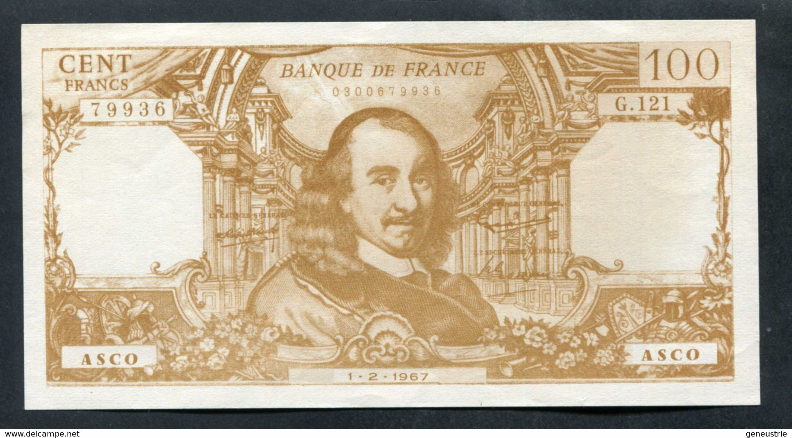 Beau Billet Neuf Scolaire école (100Fr Corneille) Specimen à Usage Pédagogique - Années 60 - School Bank Note - Ficción & Especímenes