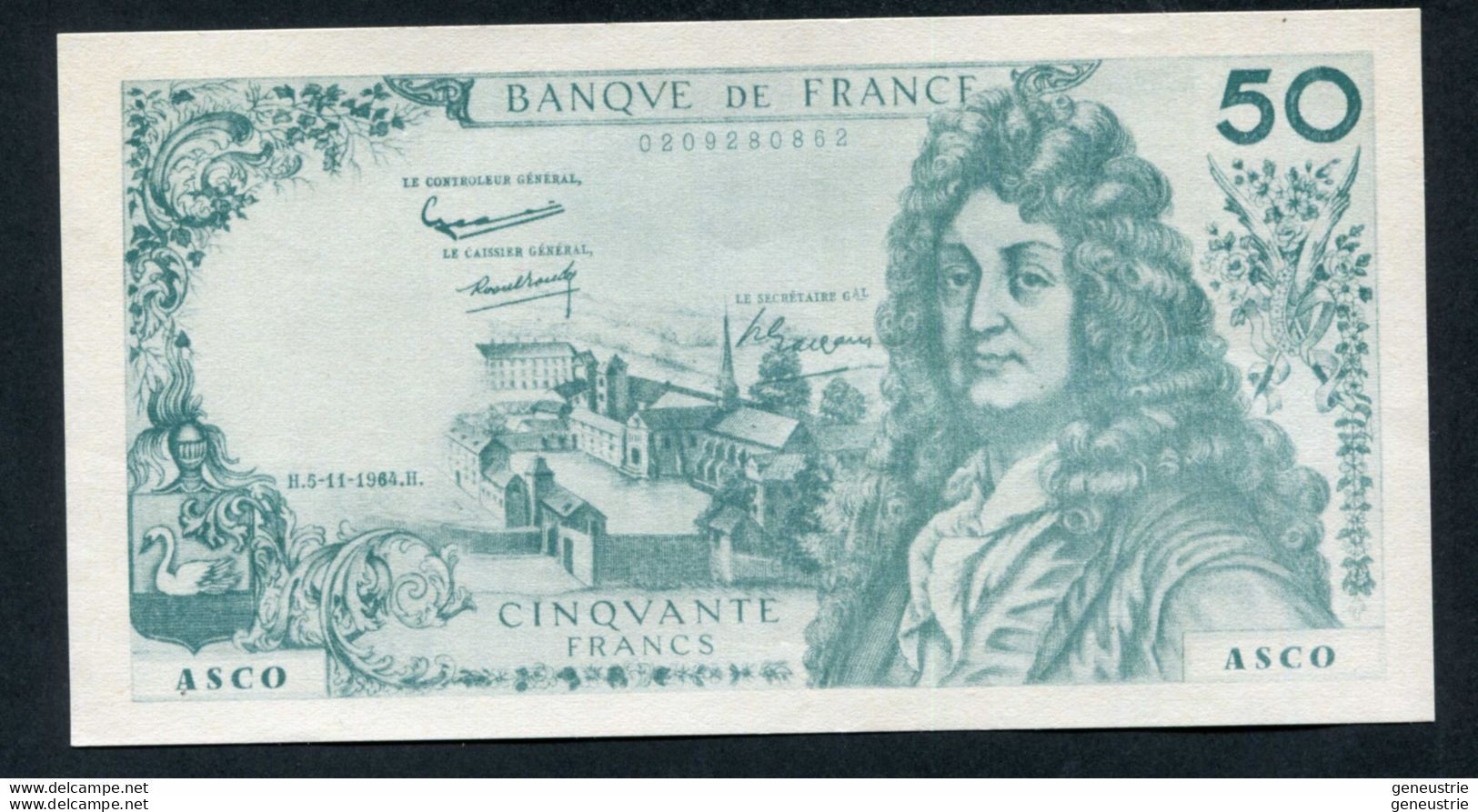 Beau Billet Neuf Scolaire école (50Fr Jean Racine) Specimen à Usage Pédagogique - Années 60 - School Bank Note - Specimen