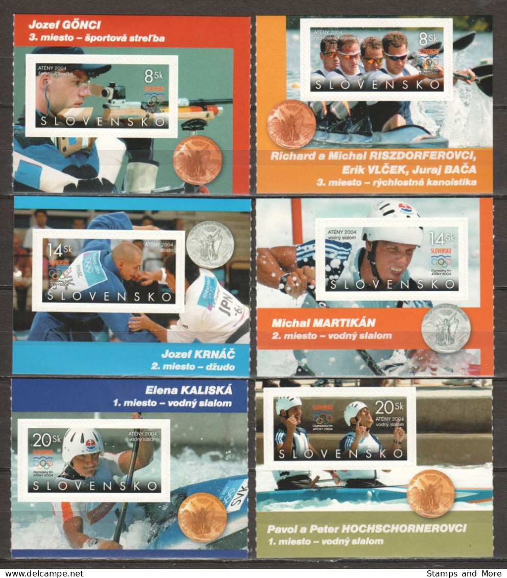 Slowakia 2004 Mi 497-502 MNH SUMMER OLYMPICS ATHENS 2004 - Summer 2004: Athens