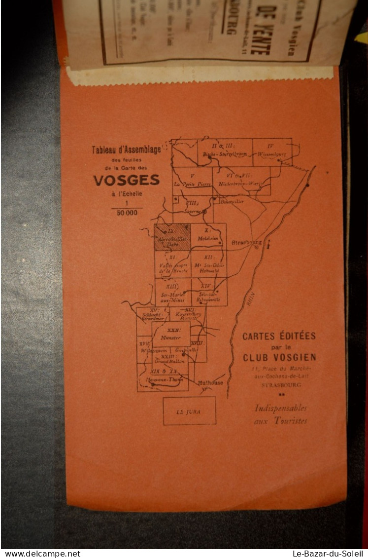 VIEUX PAPIERS,L'ALSACE, un joyau de la France : Carnet de 6 vignettes d'excursions, Série 11b, Club Vosgien MULHOUSE