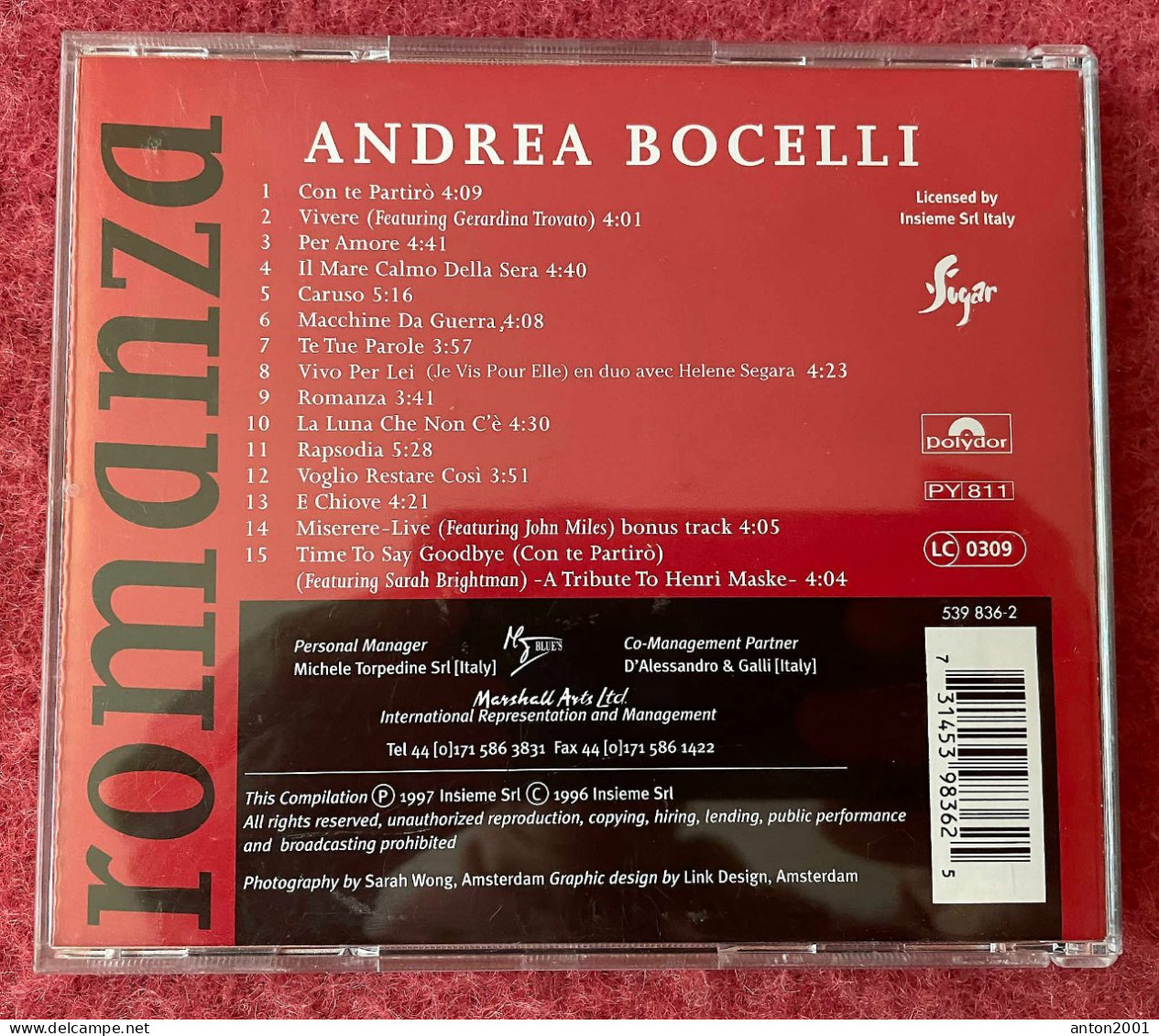 Andrea Bocelli : Romanza - Opera / Operette