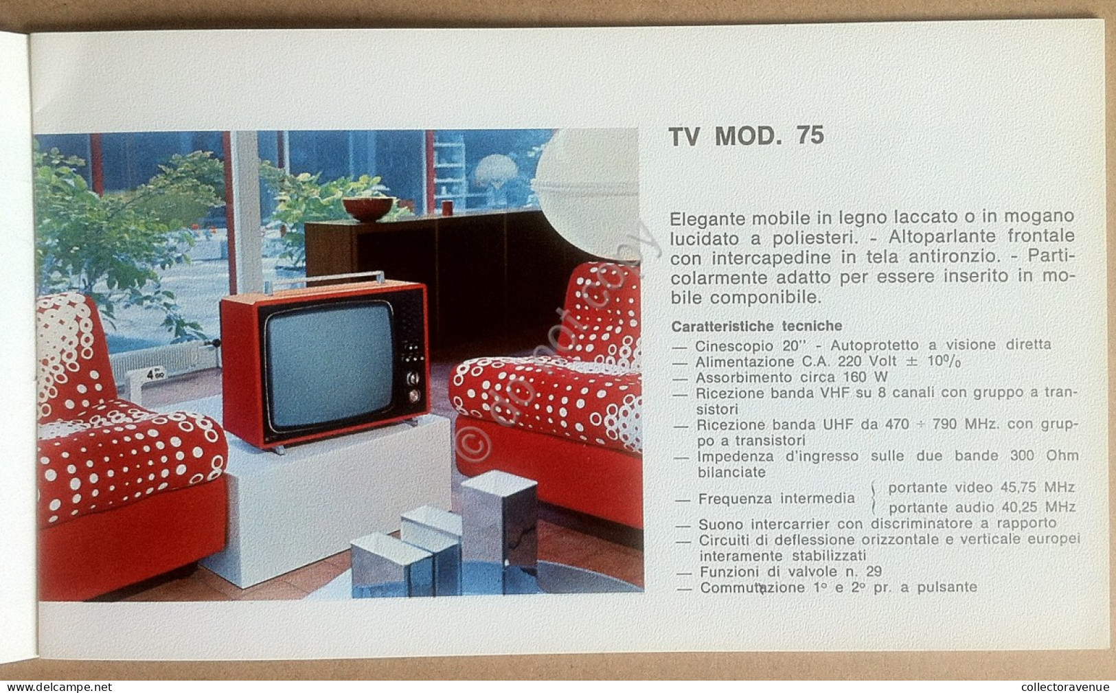Effe Pi - Libretto - Catalogo Televisori Anni '70 - Radio Televisione Vintage - Fernsehgeräte
