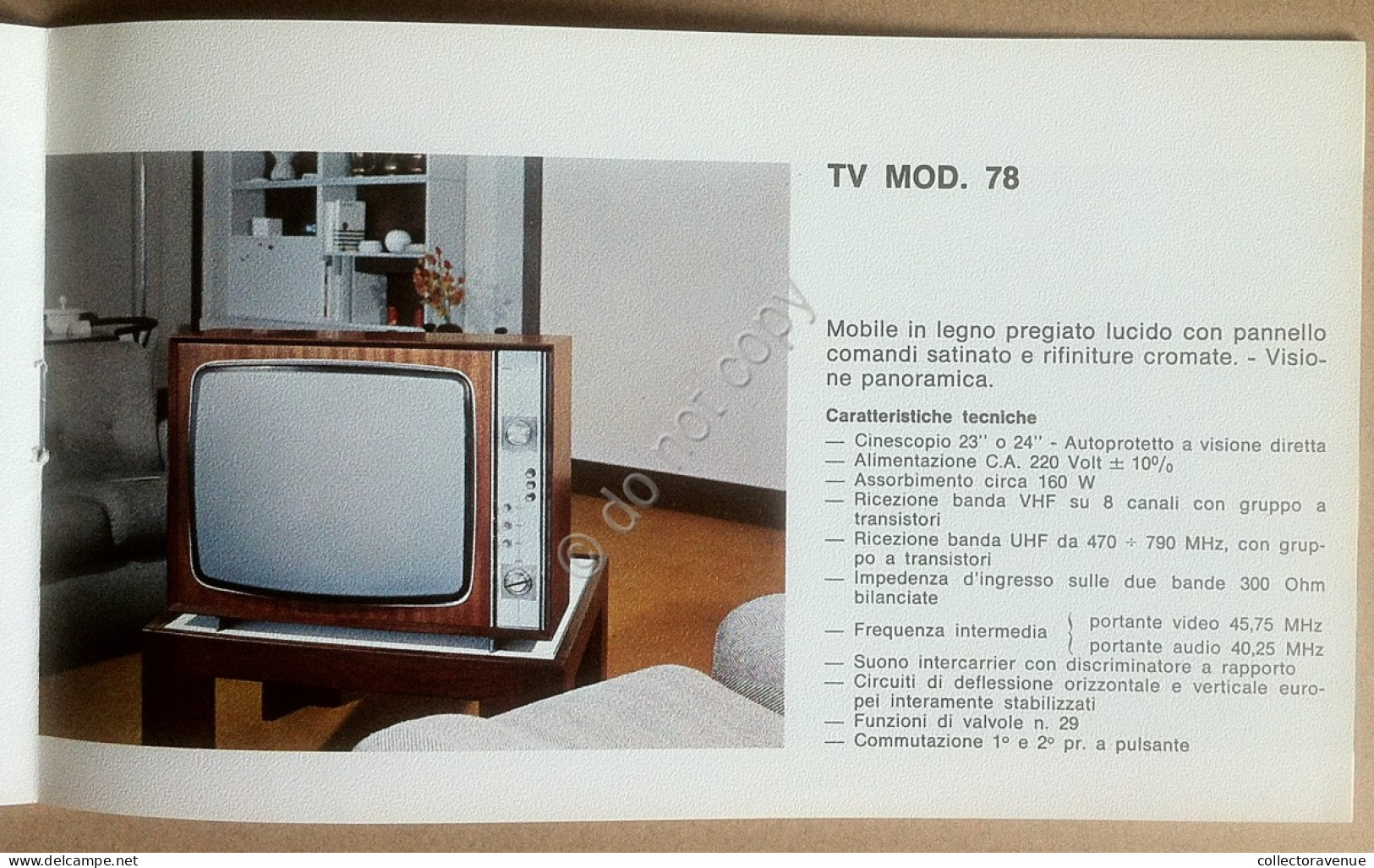 Effe Pi - Libretto - Catalogo Televisori Anni '70 - Radio Televisione Vintage - Televisione