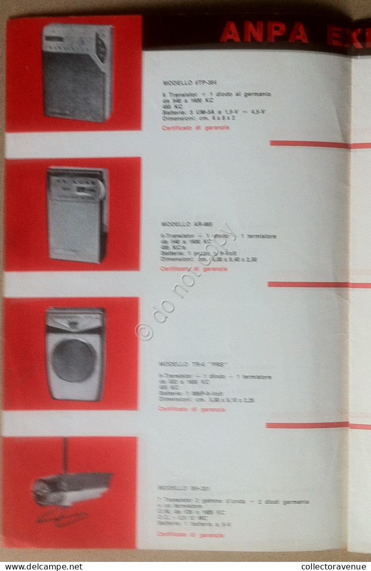 Anpa Export - Pieghevole Radioline Elettronica Batterie - Anni '70 - Television