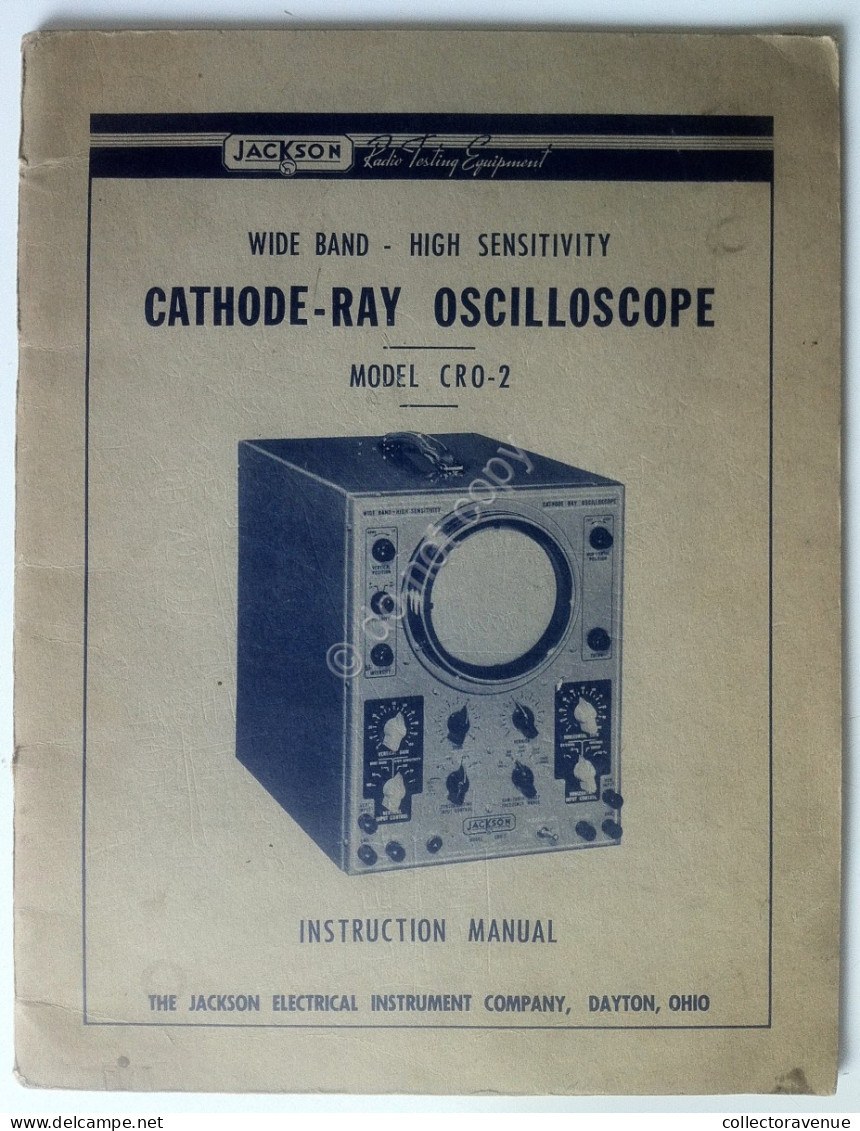 Elettronica Vintage - Jackson - Manuale Istruzioni Oscilloscopio Modello Cro 2 - Televisione