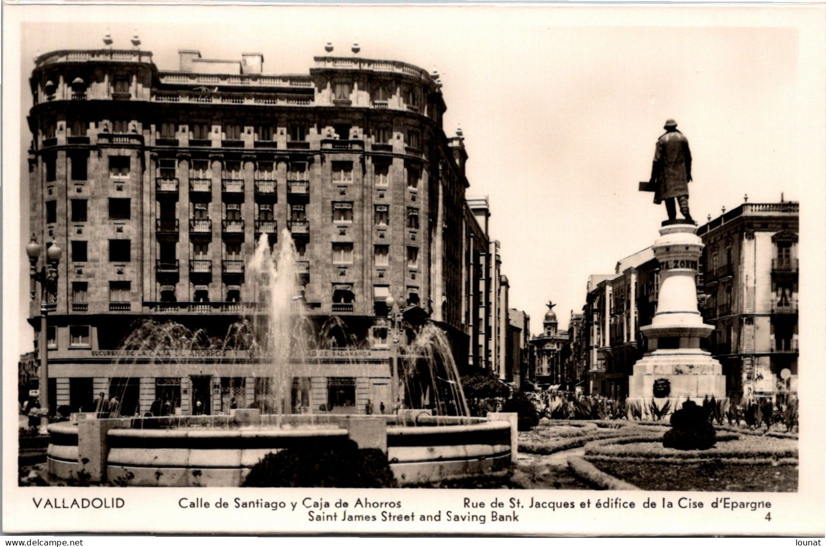 Espagne - VALLADOLID - Calle De Santiago Y Caja De Ahorros - Valladolid