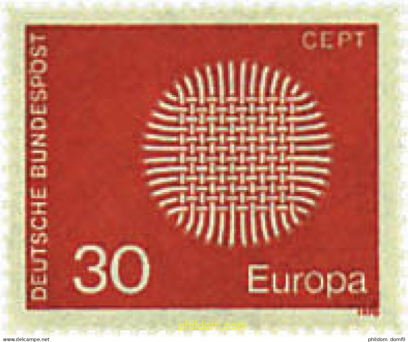 695598 MNH ALEMANIA FEDERAL 1970 EUROPA CEPT. SOL FLAMANTE - Ungebraucht