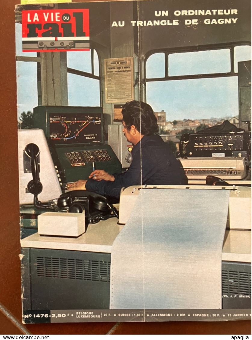 La Vie Du Rail Sncf N° 1476 - 19 Janvier 1975 Ordinateur Gagny , Banlieue Paris - Railway & Tramway