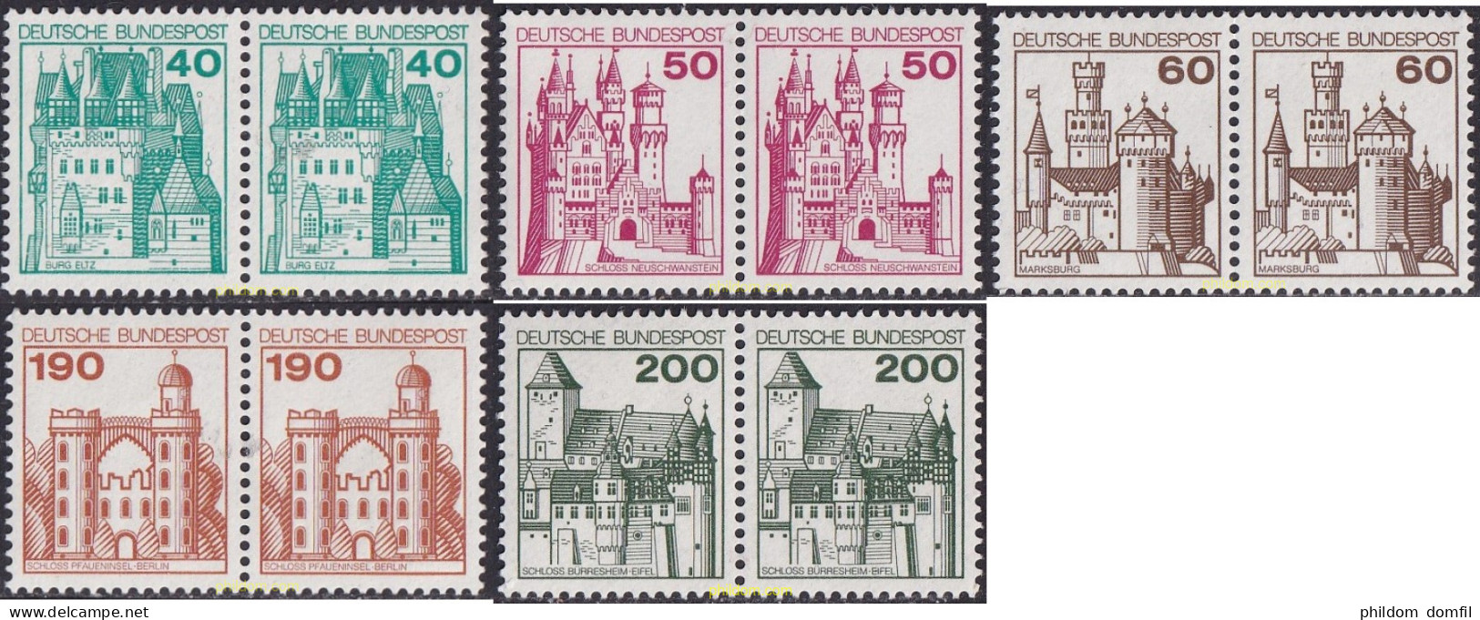 696059 MNH ALEMANIA FEDERAL 1977 CASTILLOS - Ungebraucht