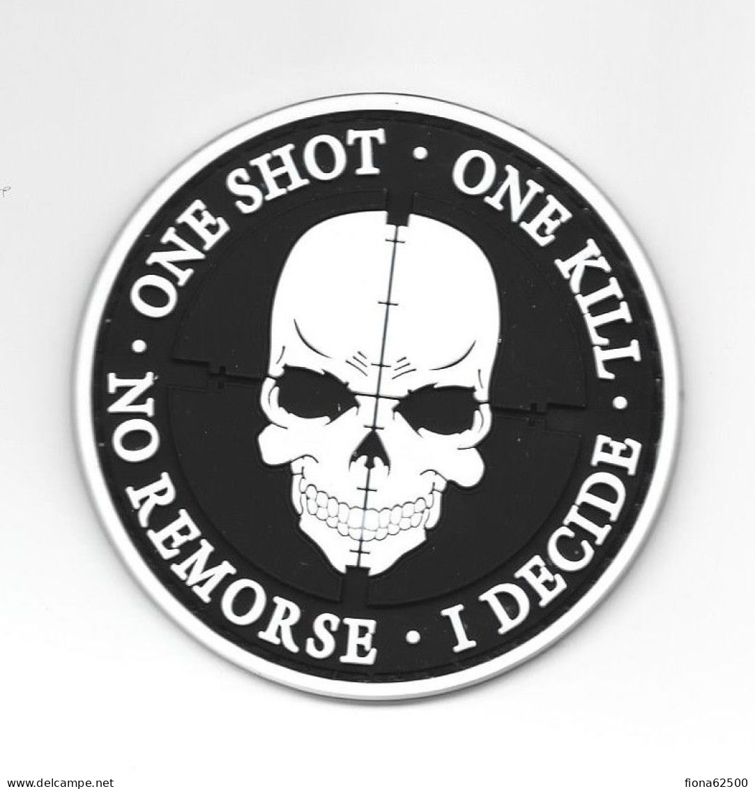 ECUSSON   PATCH PVC . SNIPER .  ONE SHOT . ONE KILL . - Ecussons Tissu