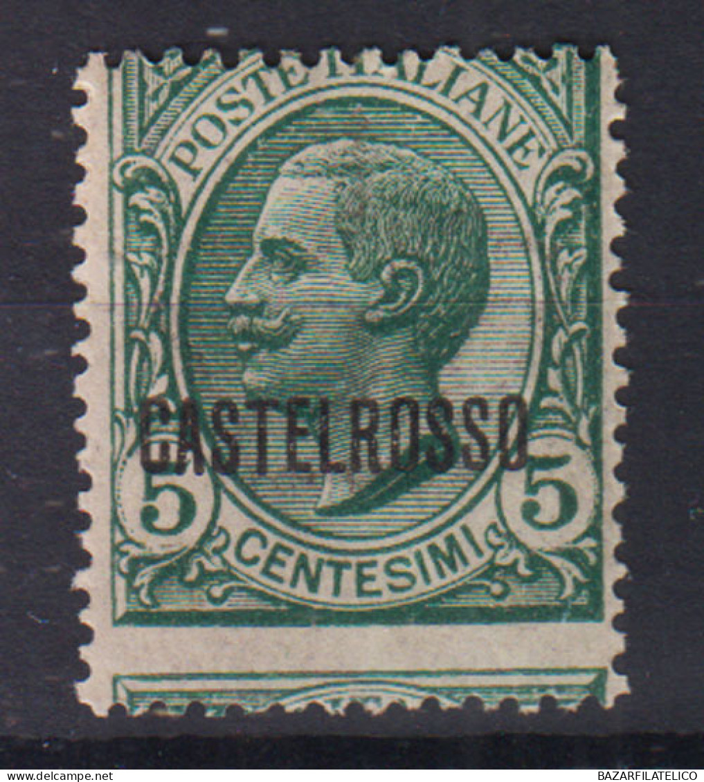 COLONIE CASTELROSSO 1922 5 CENTESIMI N.1 G.O MH* - Castelrosso