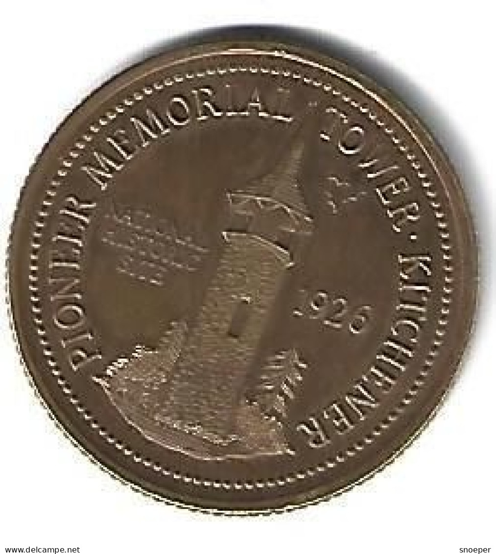 *belguim Waterloo  Kitchener Oktoberfest 1987-pioneer Memorial Tower Kitchener - Monete Allungate (penny Souvenirs)