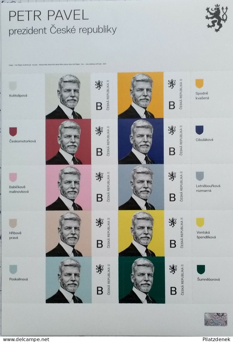 Czech Republik 2023, President General Petr Pavel, MNH - Blocks & Sheetlets