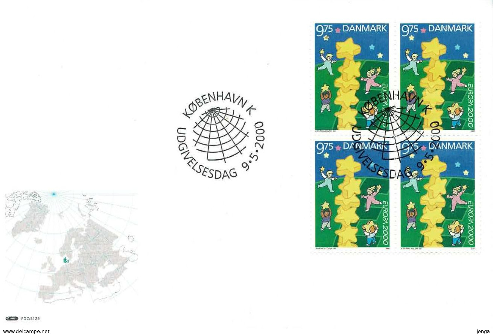 Denmark 2000.  Europa - CEPT; Block Of 4 On FDC. - 2000