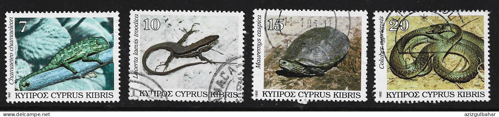 CYPRUS MODERN SET - REPTILES 1992 USED - Serpents