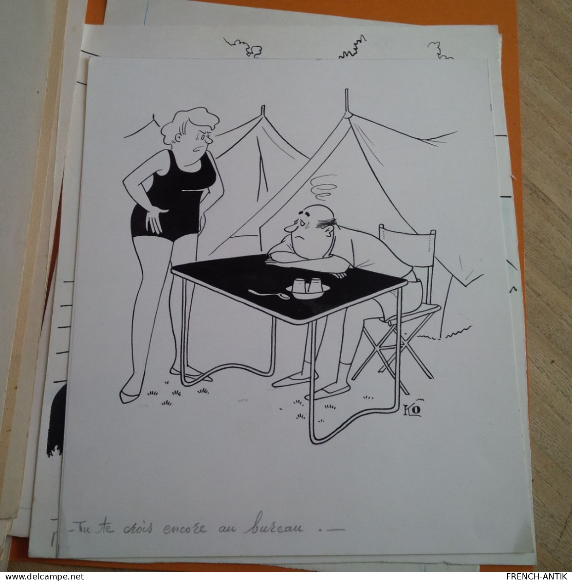 LOT  37 DESSIN CARICATURE RENE HANAU MOSDYC RIT LEP FRICK JEANSON FORTUNE VAN DAM ETC....ORIGINAUX