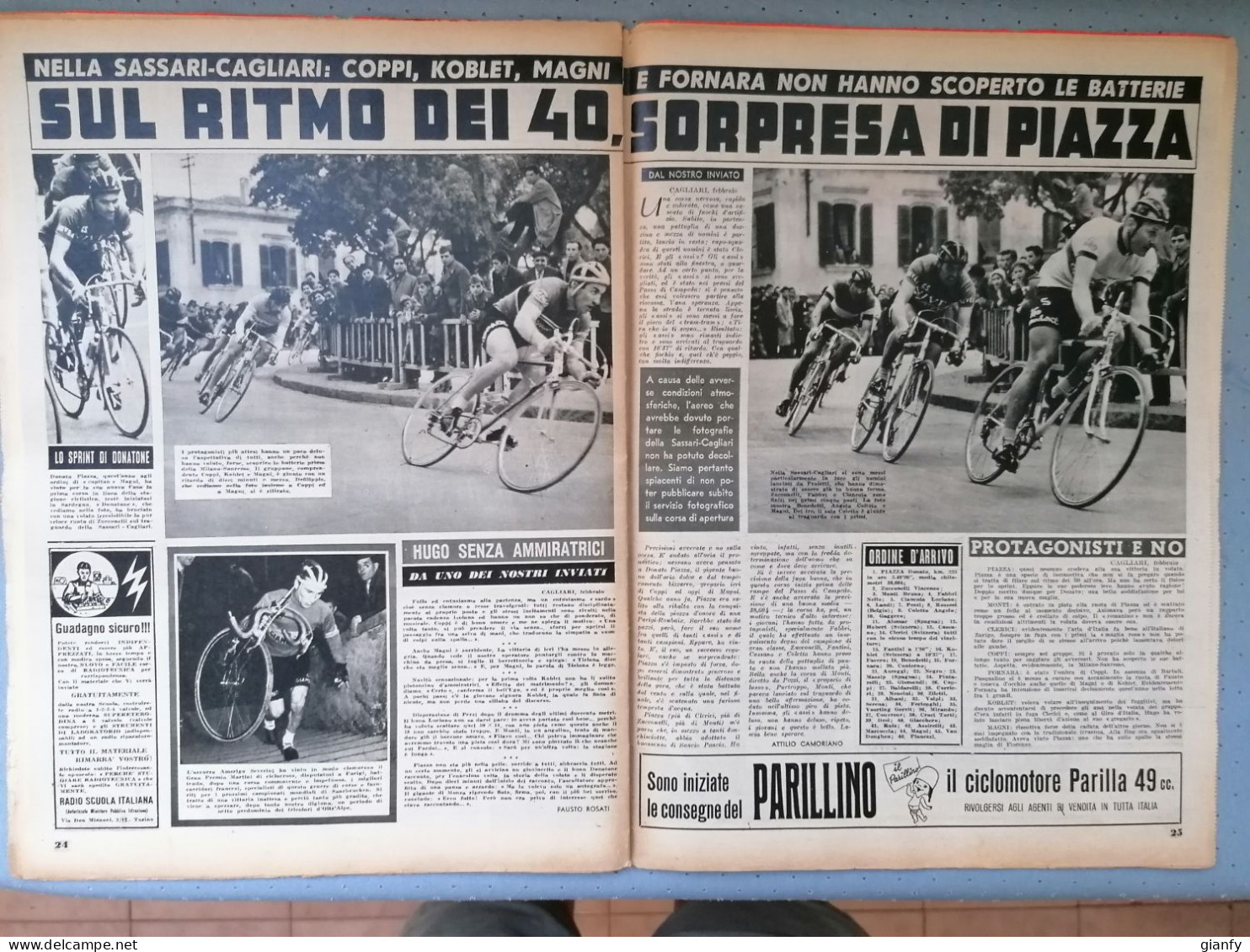 SPORT ILLUSTRATO 1955 CALCIO CATANIA PRO PATRIA CICLISMO SASSARI-CAGLIAR - Deportes