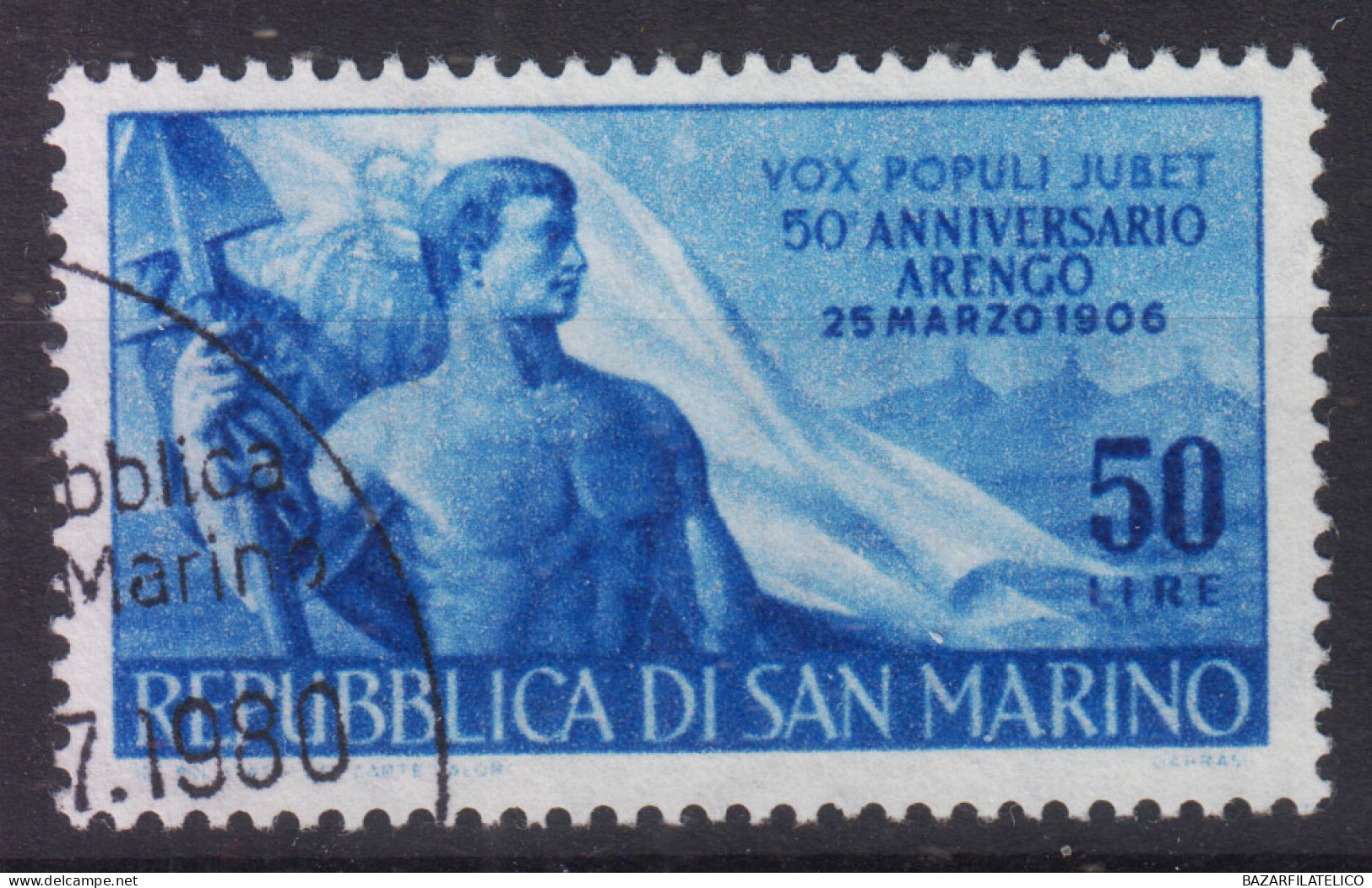 SAN MARINO 1956 ARENGO 50 LIRE USATO - Usati