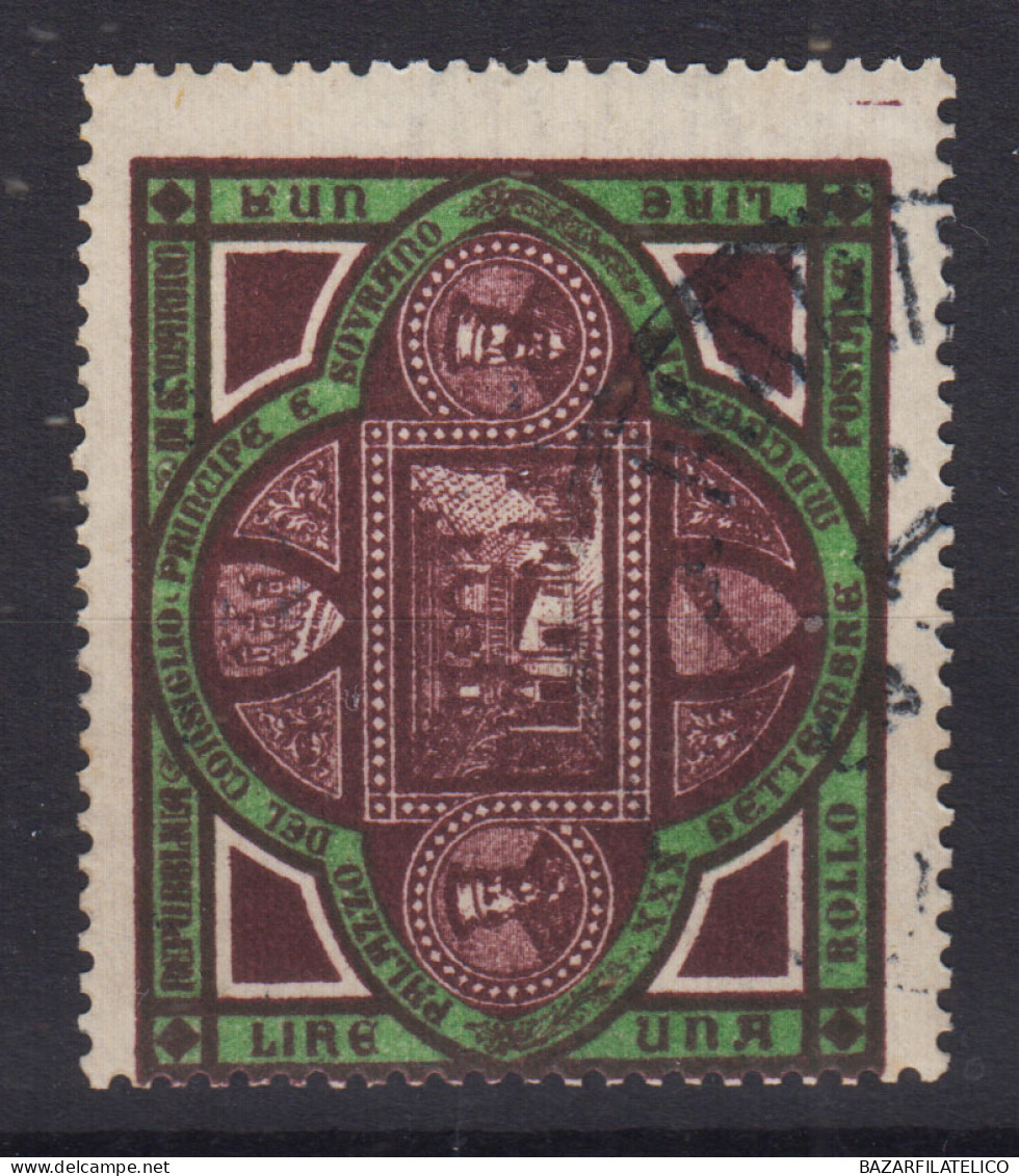 SAN MARINO 1894 PALAZZO DEL GOVERNO 25 CENTESIMI N.23 USATO - Usados