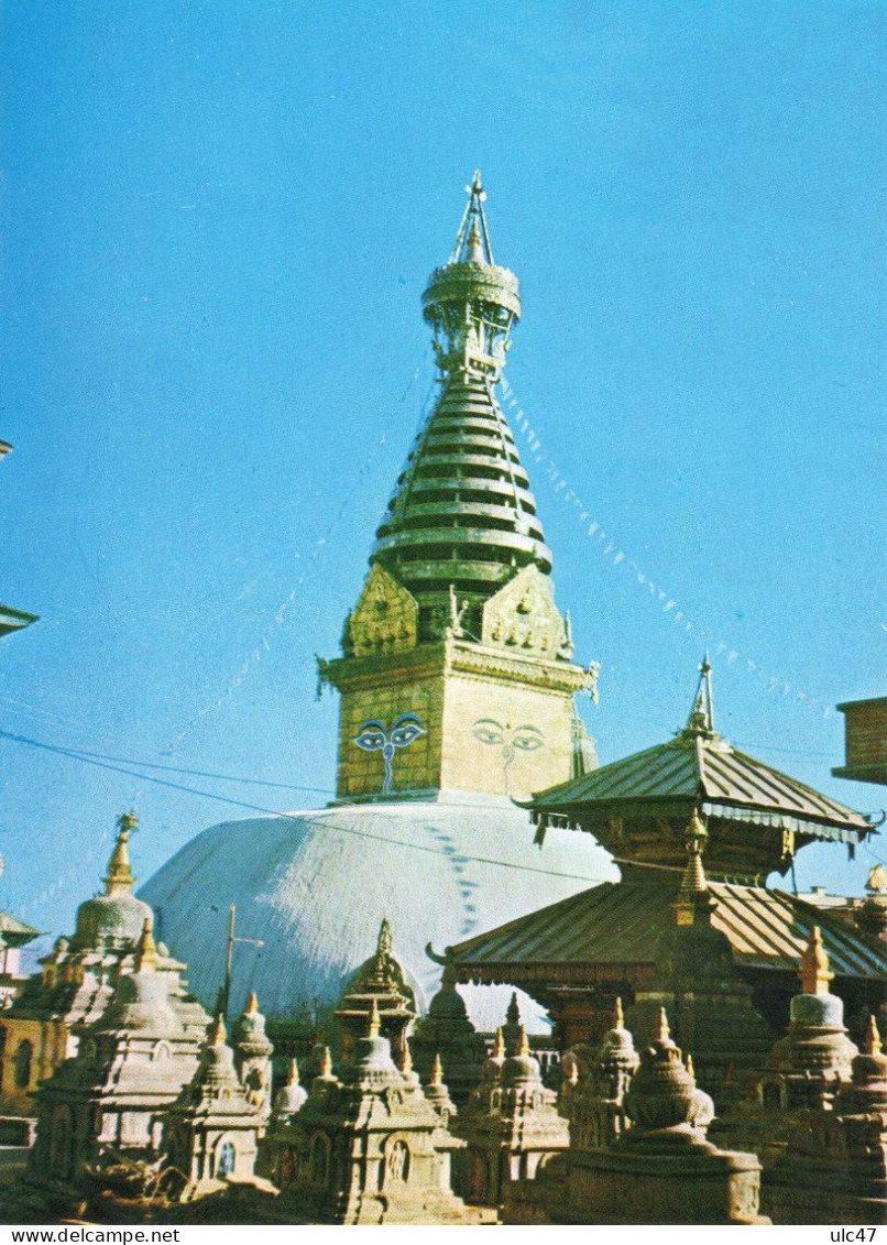 - Swoyamblunath Stupa.  - Courtesy: K. P. Pradhan. - Scan Verso - - Nepal