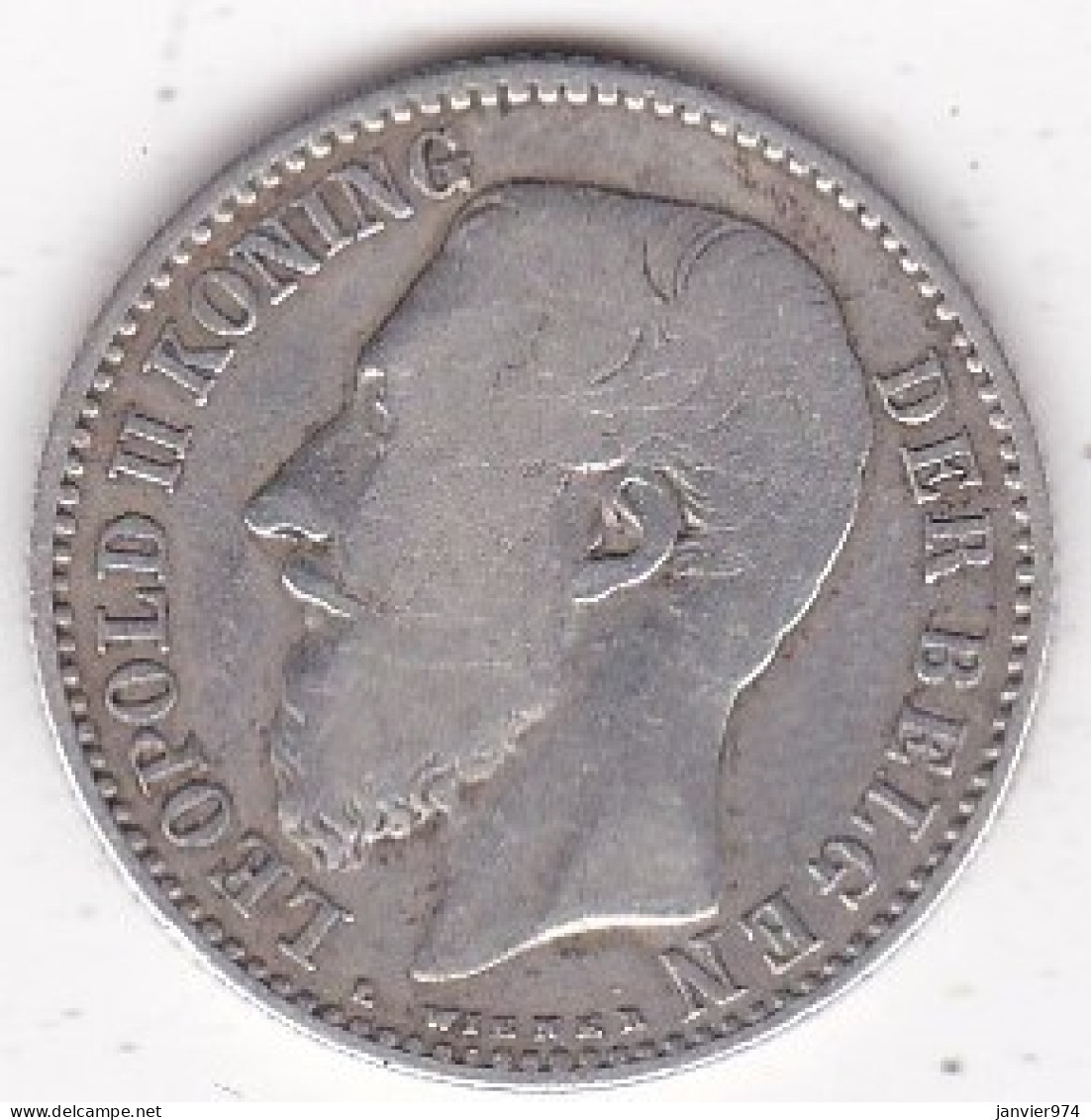 1 FRANC 1887. Légende Flamand.. Sans Le Point Après Le L De La Signature, Leopold II. En Argent - 1 Franc