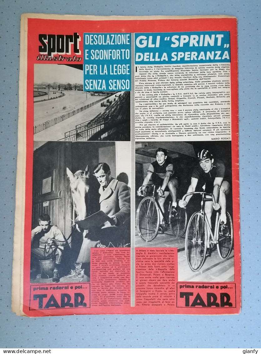 SPORT ILLUSTRATO 1955 CALCIO INTER LAZIO CICLISMO 38° GIRO D'ITALIA - Sports