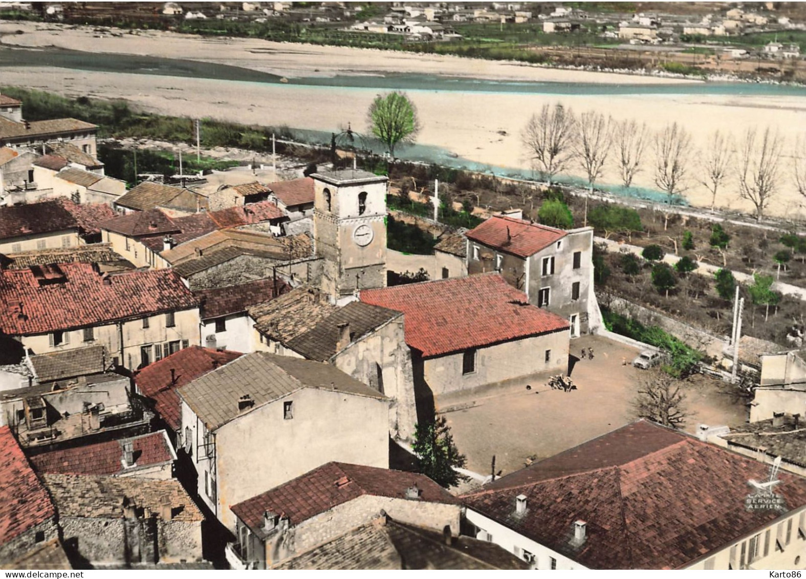 St Laurent Du Var * Vue Aérienne , Place De L'église - Saint-Laurent-du-Var