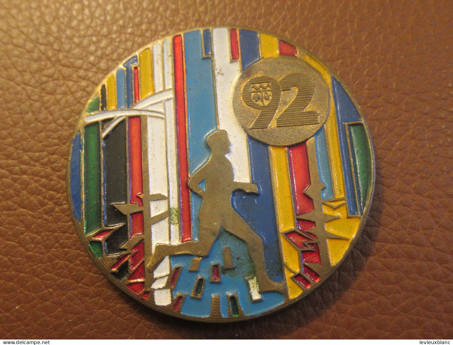 Conseil Général Des Hauts De Seine/92/ MARATHON International Des Hauts De Seine/Bronze Moulé émaillé/1990      SPO457 - Athlétisme